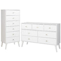 Home Square 2-Piece Set with Modern Tall 6-Drawer Chest & 7 Drawer Dresser