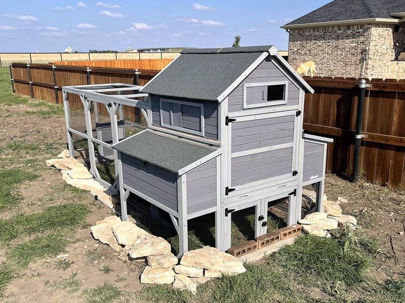 Aivituvin Chicken Coop Extra Large Chicken House Outdoor Poultry Cage for 8-10 Chickens
