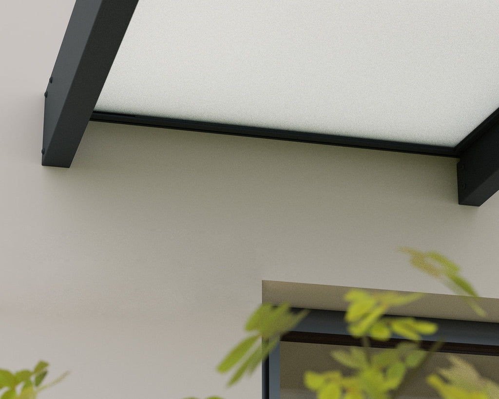 Palram - Canopia Sophia XL 2000 6' x 5' Acrylic Awning - Gray/Mist