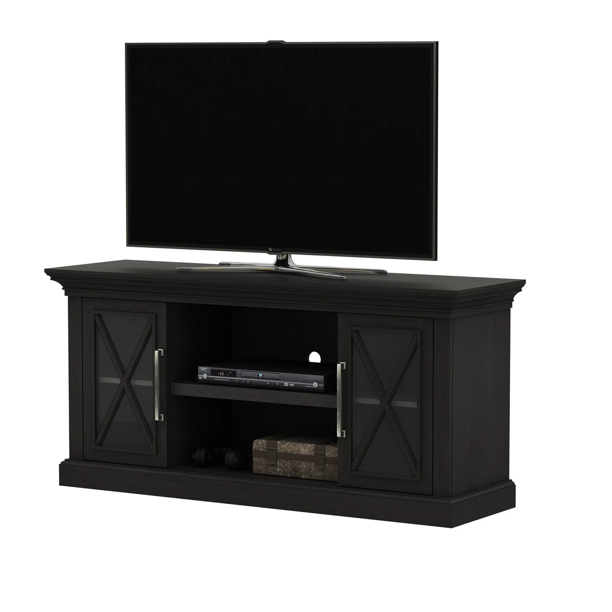 Bell'O Cottage Grove TV Stand for TVs up to 65 inches, Black
