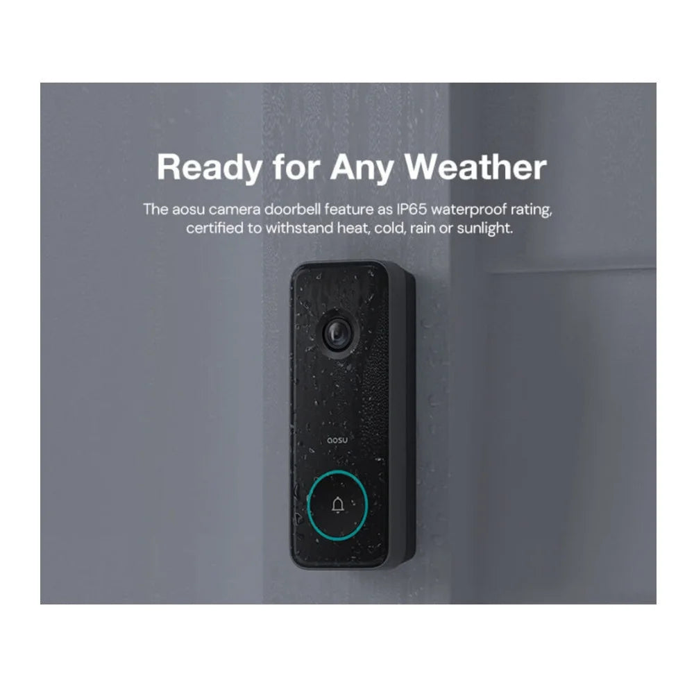 AOSU Waterproof Video Doorbell Ultra with 5MP Ultra HD Camera and HomeBase