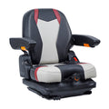 TICSEA Low Profile Suspension Tractor Seat, Adjustable Backrest & Slide Rails