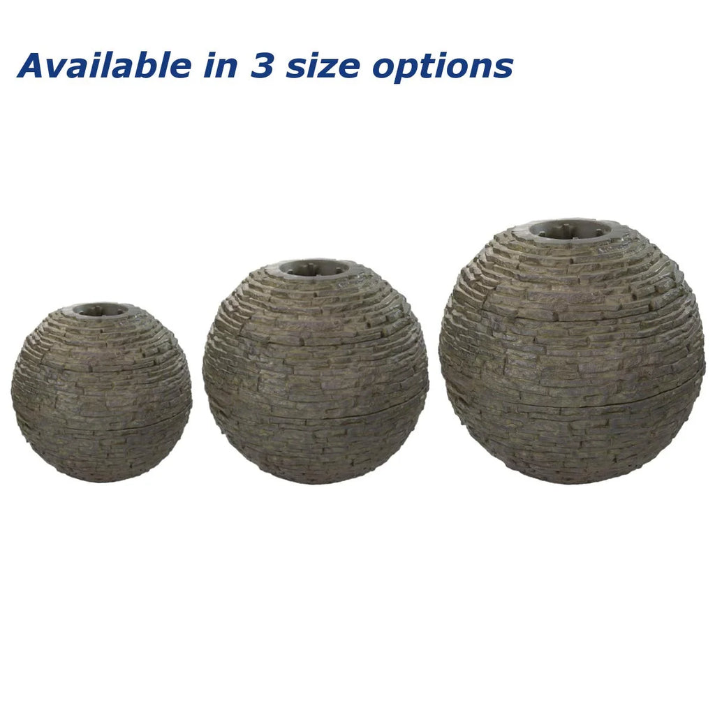 Aquascape 78288 Fiber-resin Stacked Slate Sphere Fountain, Multicolor