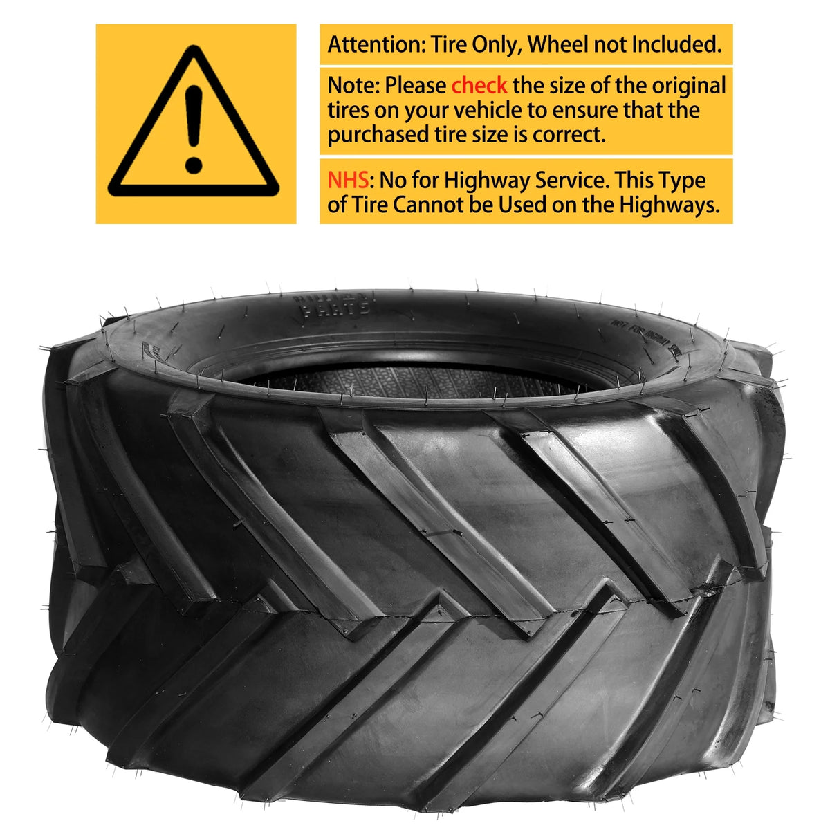 Ktaxon 2 Pack 24x12.00-12 Lawn Mower Turf Tires, Garden Mower Tractor Cart Tires, 6PR Golf Cart Tires, Tubeless