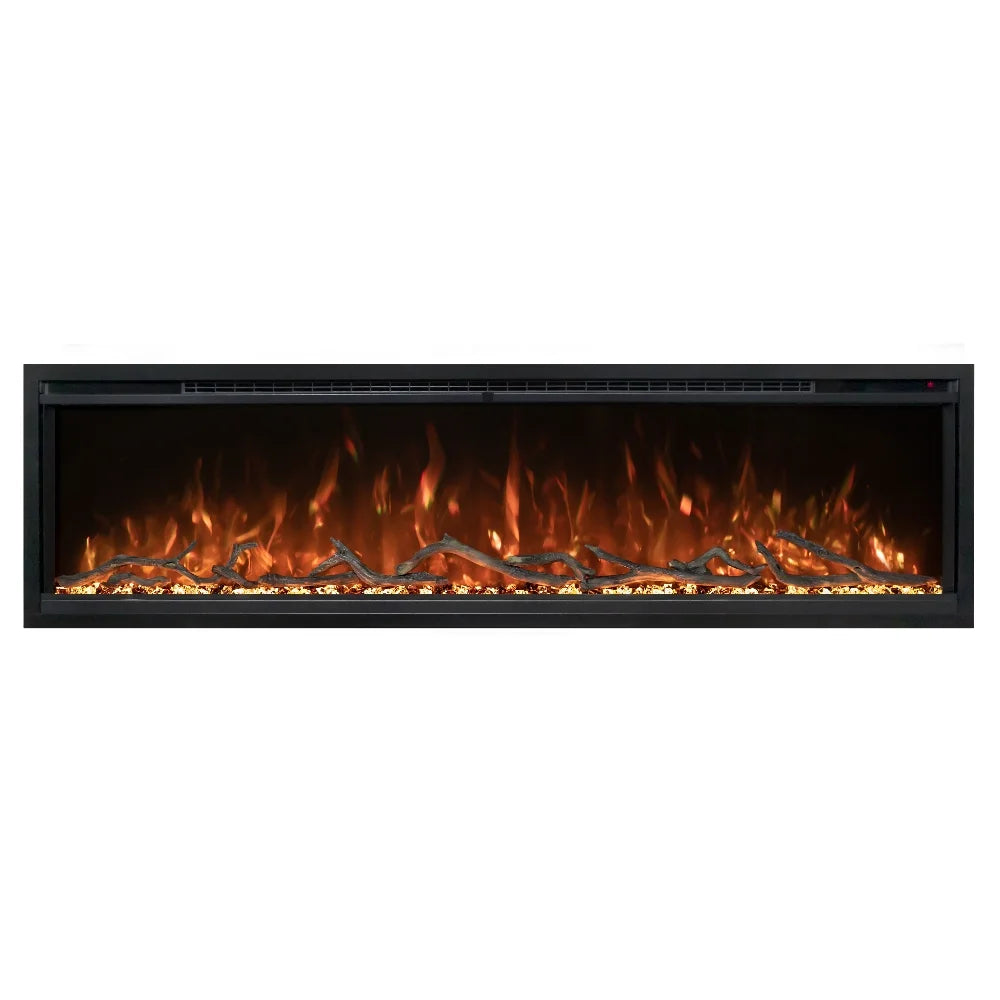 Modern Flames Spectrum Slimline Built-in/Wall Mounted Electric Fireplace, Sizes: 50"-100"