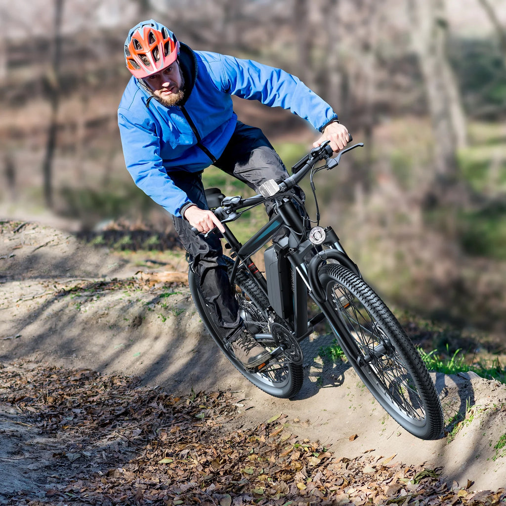 TotGuard Electric Bike for Adults 27.5" E-Bike with 500W Motor, Electric Mountain Bike with 48V 10Ah Battery, Lockable Suspension Fork, Shimano 21 Speed Gears UL2849