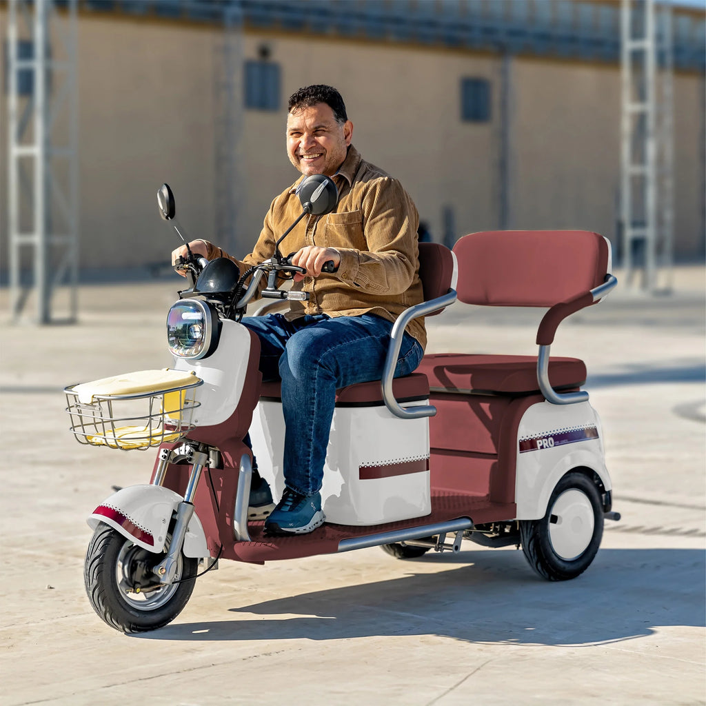 Massimo MGC E-Trike 3-Wheel Electric Cart �C 17 MPH, 2-Seater Adult Scooter �C Blue