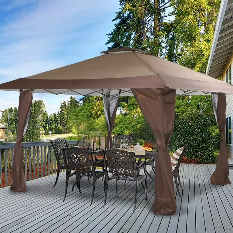 13x13ft Pop Up Canopy Outdoor Gazebo Canopy Tents for Party with Wheeled Carry