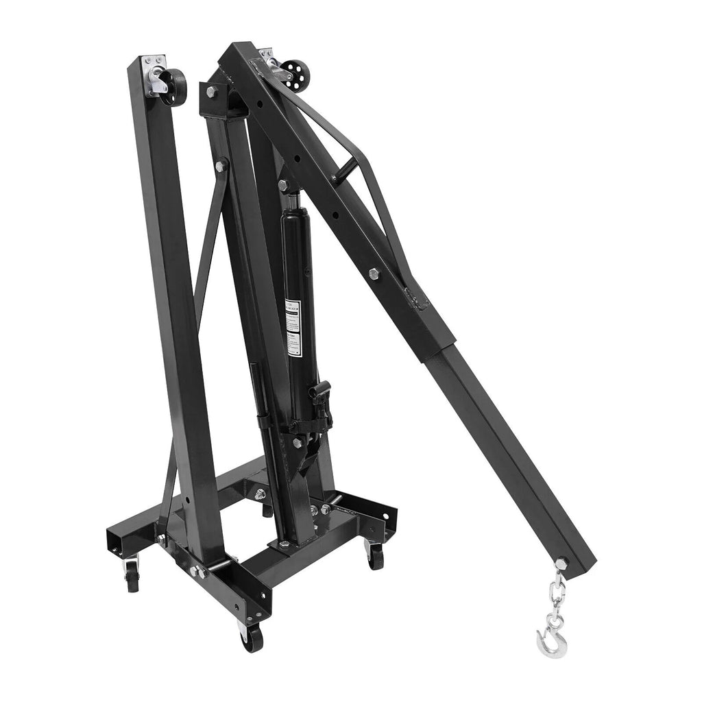 Folding Hydraulic Crane with Wheels for Workshops, Warehouses, Wharves to Move Gas Engines and Some Smaller Diesel Engines