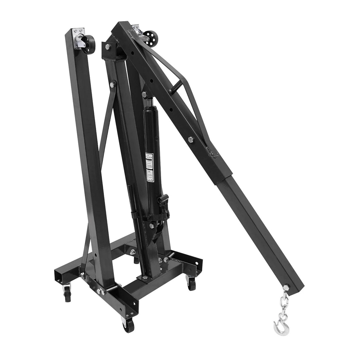 Folding Hydraulic Crane with Wheels for Workshops, Warehouses, Wharves to Move Gas Engines and Some Smaller Diesel Engines