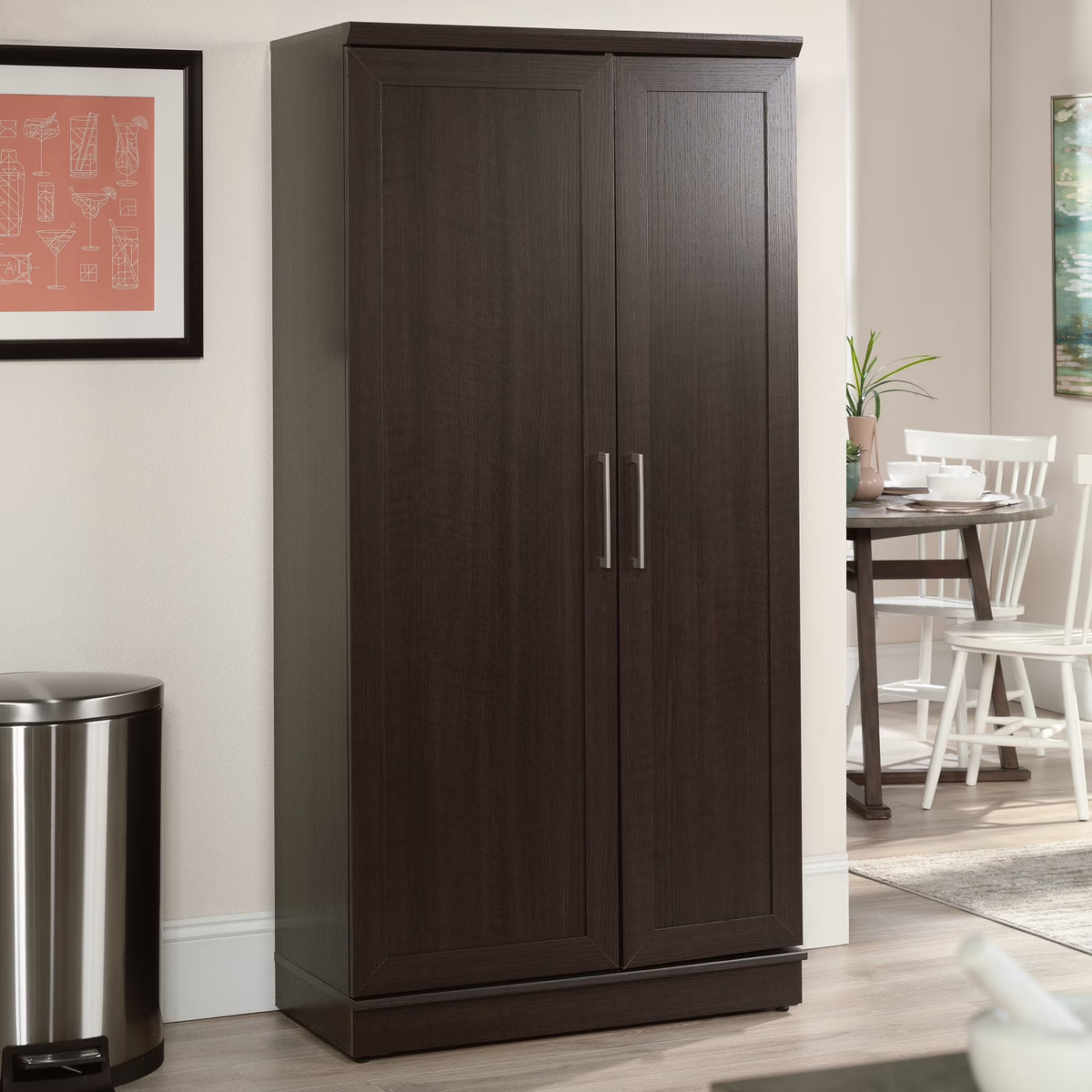 Sauder Homeplus Storage Cabinet, Sienna Oak Finish