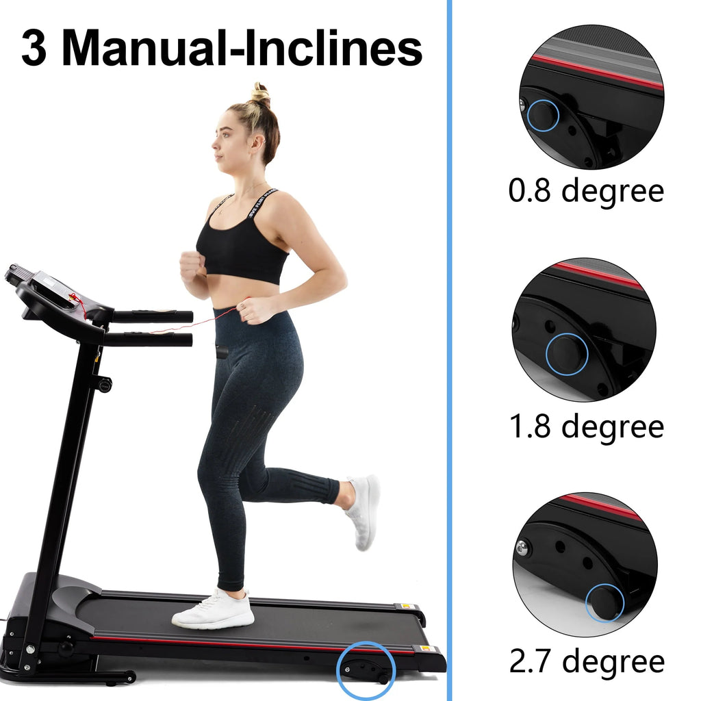 FYC 2.5HP Folding Treadmills for Home with Bluetooth & Incline, Portable Running Machine Electric Compact Treadmills Foldable for Exercise Home Gym Fitness Walking Jogging