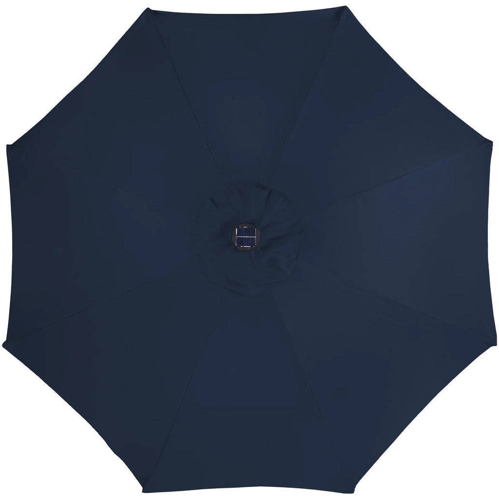 Northlight 9ft Solar Lighted Outdoor Patio Market Umbrella with Hand Crank and Tilt, Pink