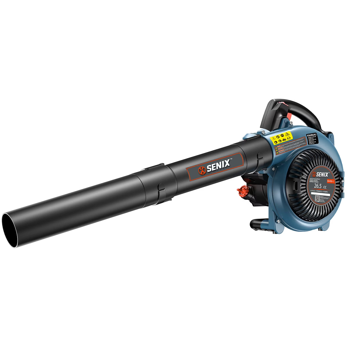 SENIX 4QL 26.5cc 4-Cycle Gas Powered Leaf Blower, 410 CFM/125 MPH, Dual-Grip Handle, Lightweight, BL4QL-L