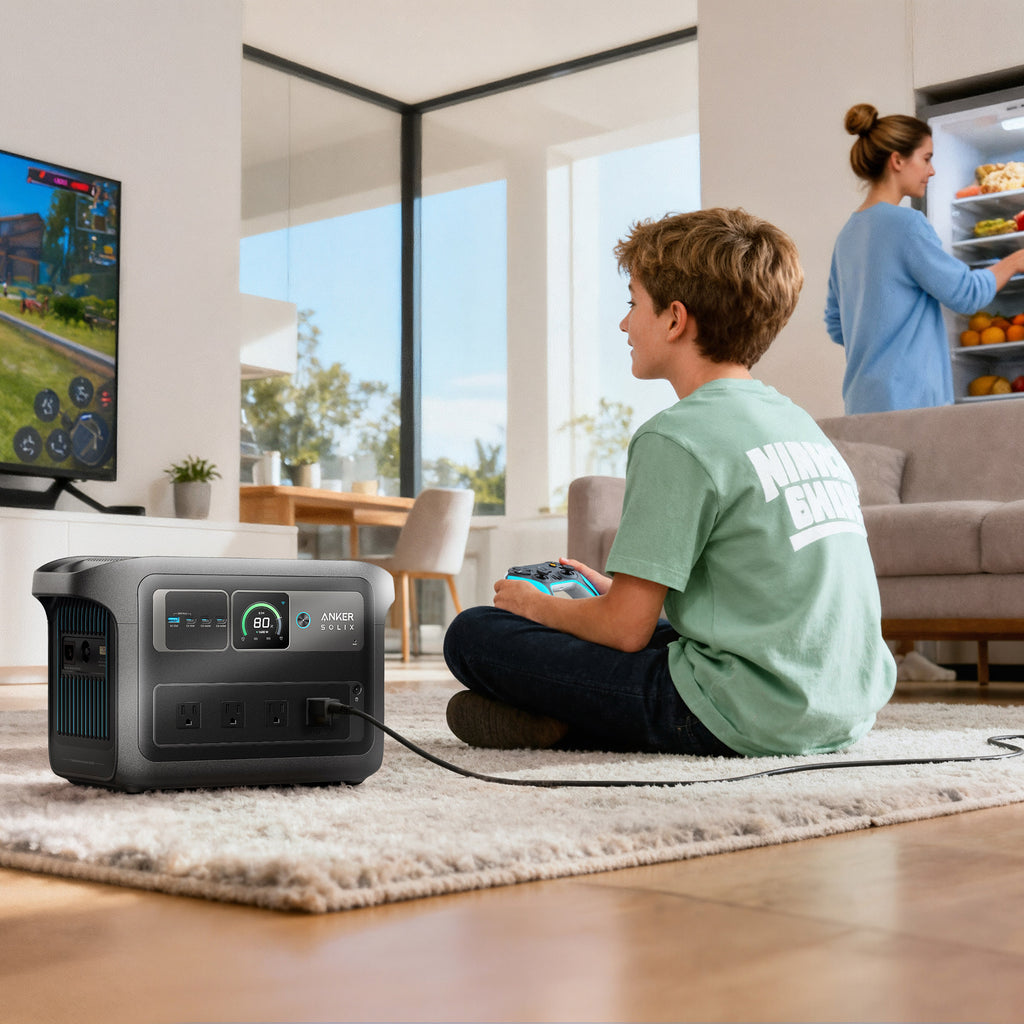 Anker SOLIX C1000X Gen 2 Portable Power Station with 200W Bifacial Solar Panel