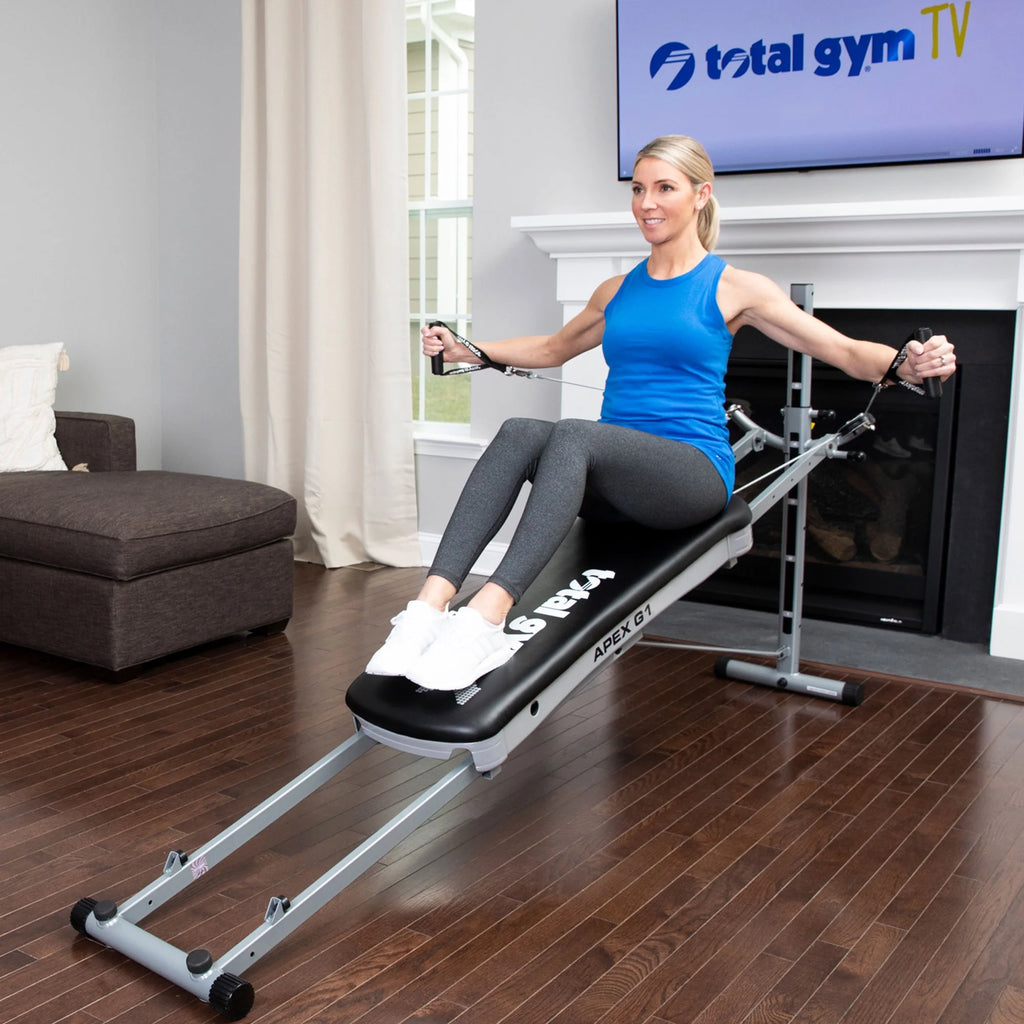 Total Gym APEX G5 Home Fitness Incline Weight Trainer Equipment w/ 10 Resistance Levels