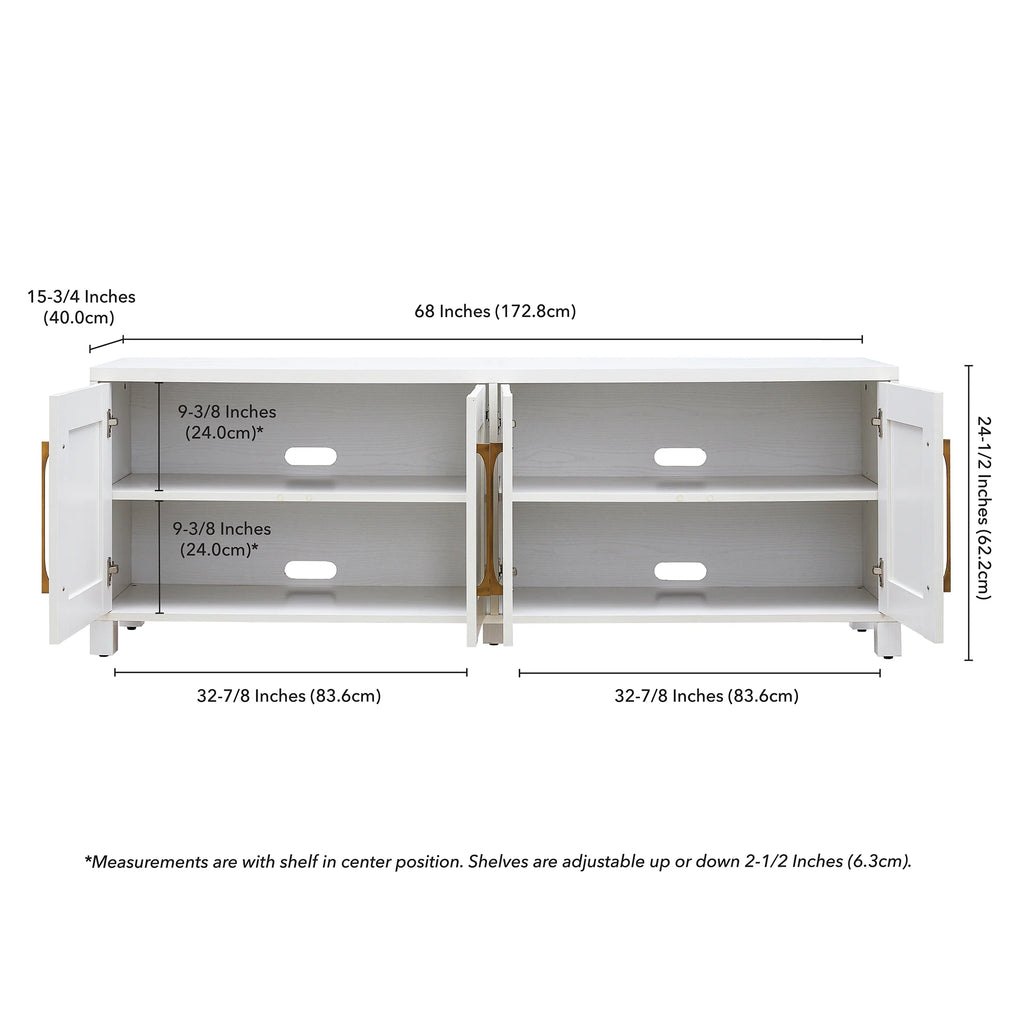 Evelyn&Zoe Chabot Rectangular TV Stand for TV's up to 75", Alder Brown