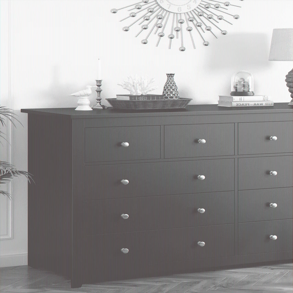 EnHomee White Dresser for Bedroom with 10 Drawers Modern Wood Dressers Chests of Drawers Wide Dresser for Adults