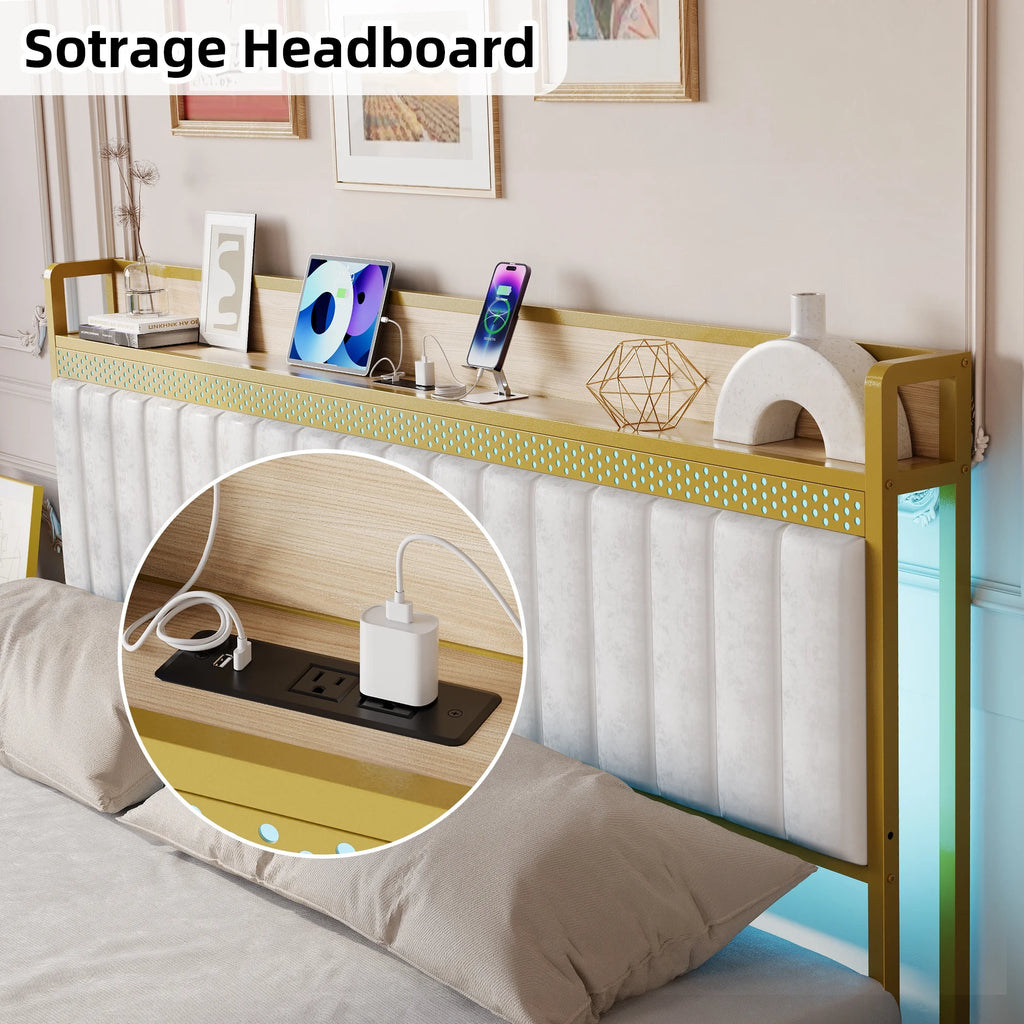 WhizMax Under Bed Storage Platform Bed Frame, Queen