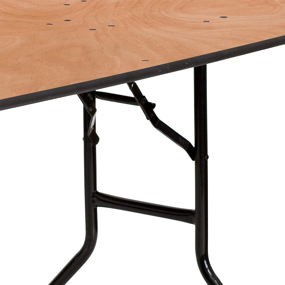 BizChair 5-Foot Half-Round Wood Folding Banquet Table - Event & Catering Table