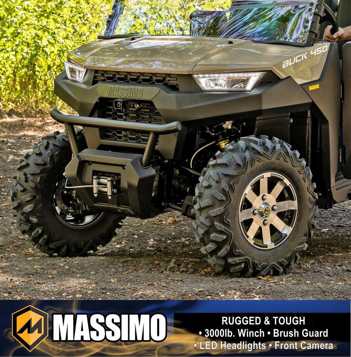Massimo Buck 450 Side by Side UTV, EFI, 4 Stroke, 325cc, 25.5 HP, 4X4, 3000lb Winch - Red