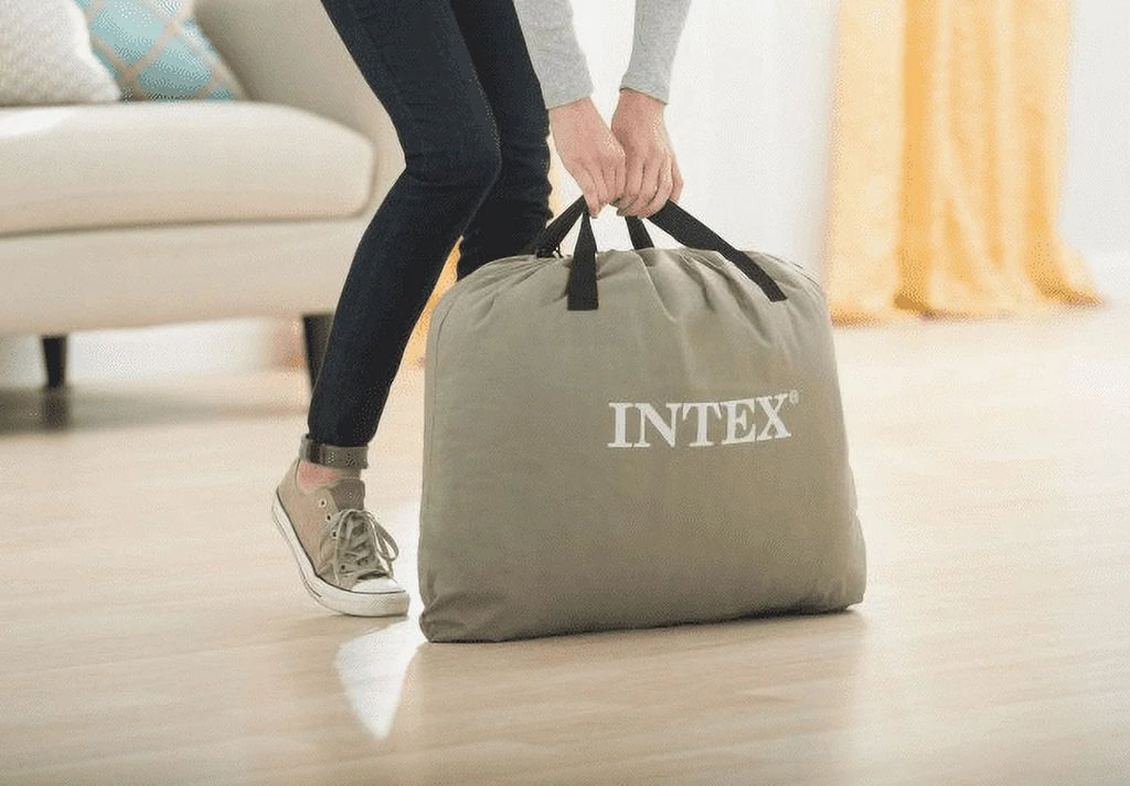 Intex 22in Queen Dura-Beam Control Comfort Air Mattress with Internal Pump