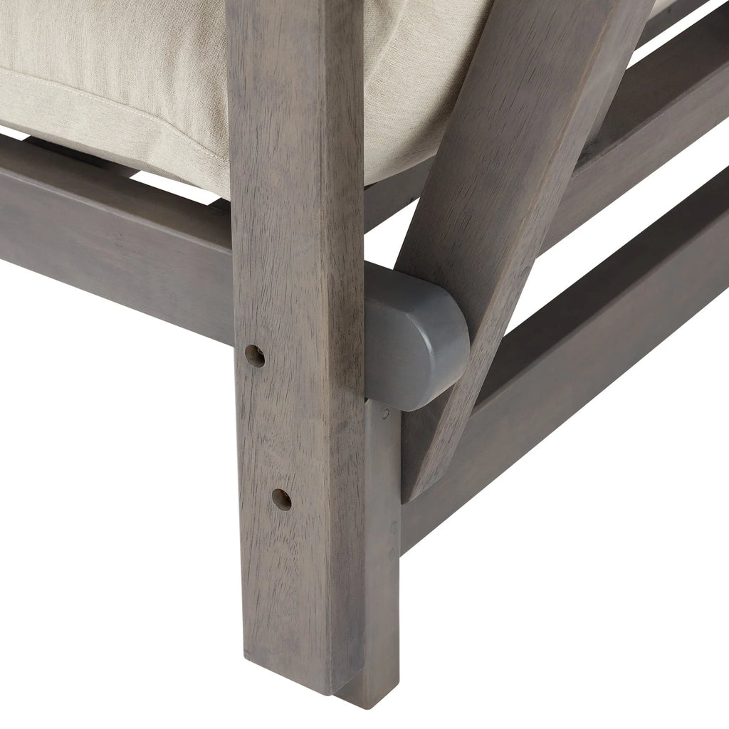 Better Homes & Gardens Delahey Folding Wood Outdoor Sofa - Gray