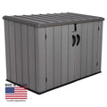 Lifetime Lockable DIY Polyethylene Horizontal Storage Shed, 75 cubic ft., Light Brown (60341)