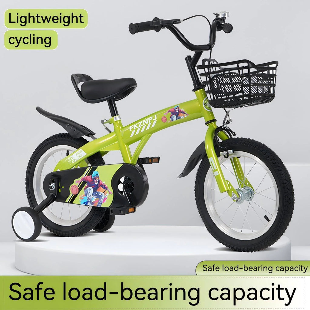 iRerts Kids Bike with Training Wheels, 16 Inch Kids Bicycle for Boys Girls Ages 4-8 Years Old, Girls Bicycles for Kids with Adjustable Seat, Fender and Varrier, Pink