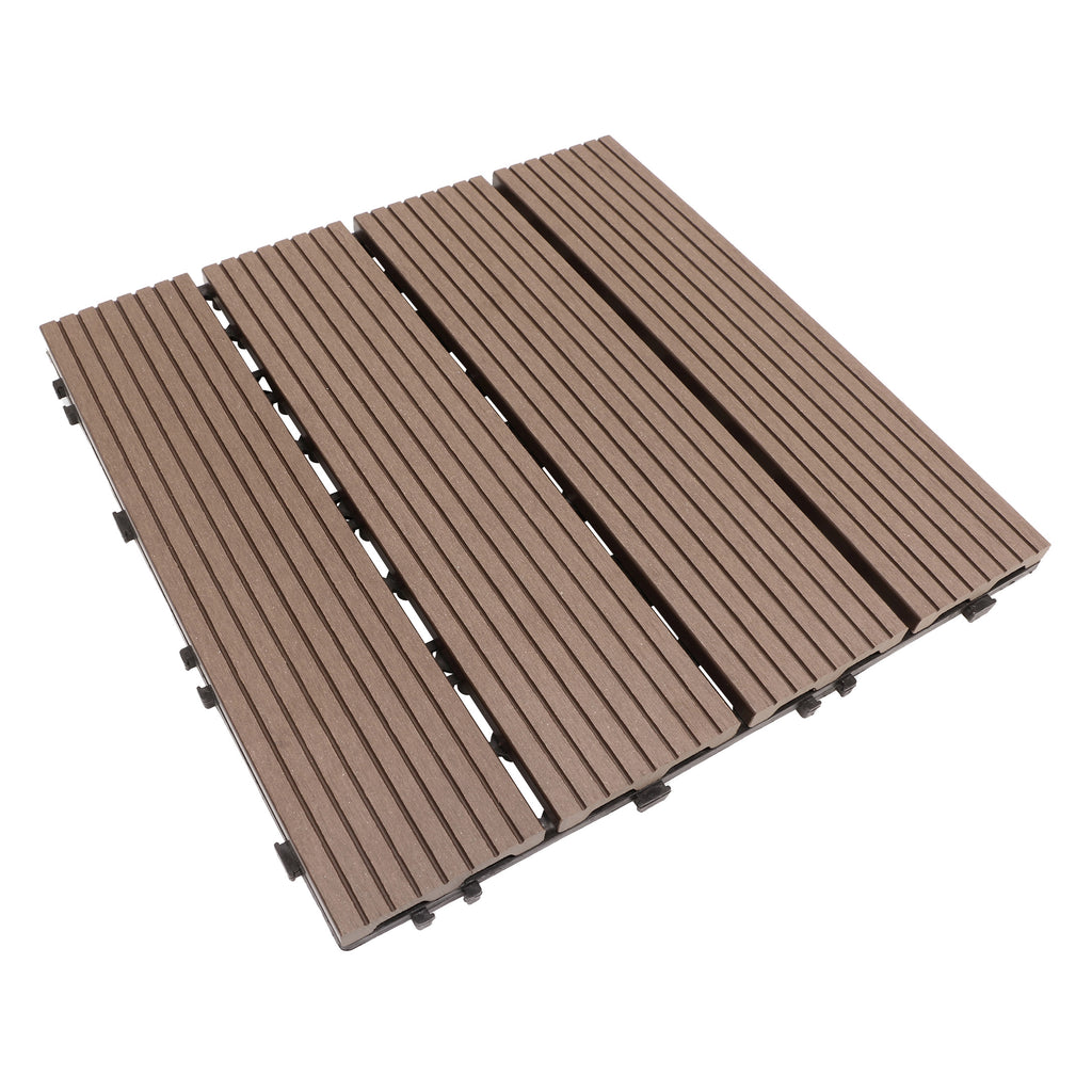 Golden Select WPC 12' x 12” Deck Tiles, 24 Tiles