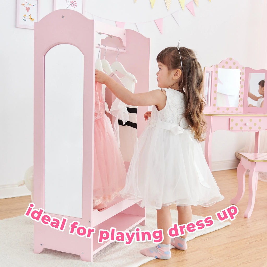 Fantasy Fields Little Princess Bella Wooden Open Armoire, Pink