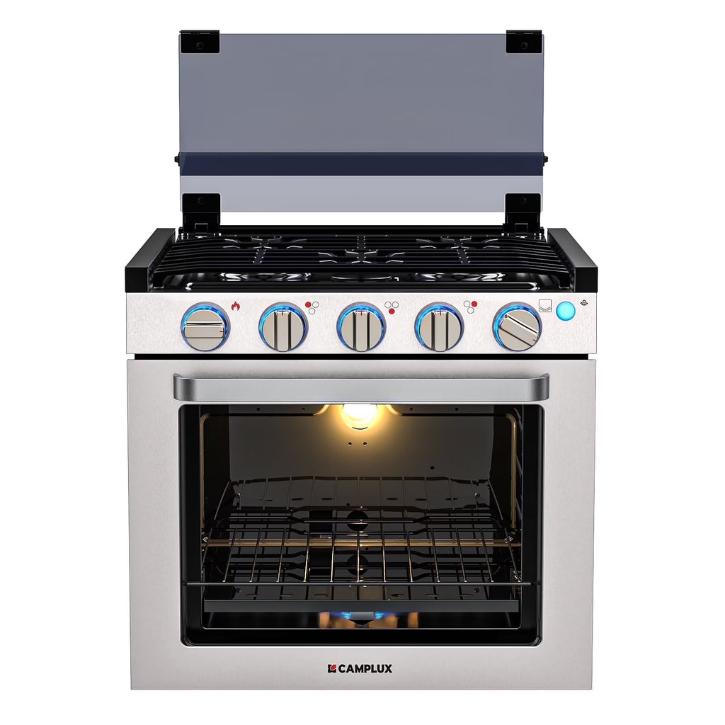 CAMPLUX 21 In RV Stove Gas Range , Gas Range Oven with 3 Burners Cooktop