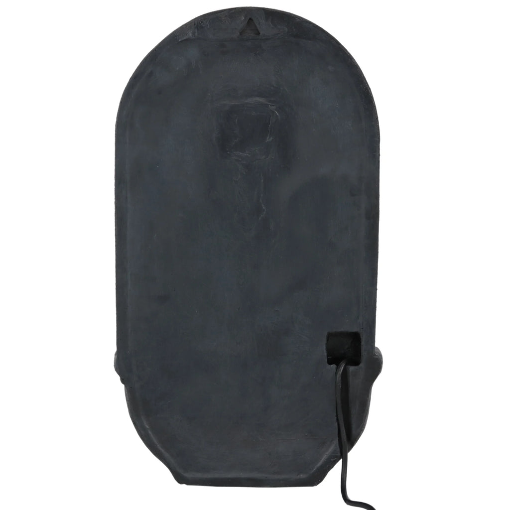 Sunnydaze Messina Polystone Outdoor Solar Wall Fountain, Bronze