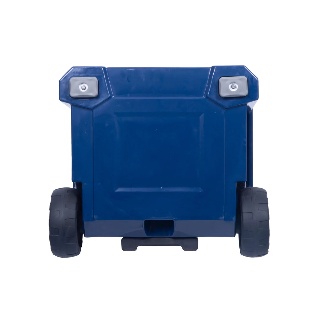 Camp-Zero 50 - 52 Qt. Premium Chest Cooler with Easy-Roll Wheels Navy Blue
