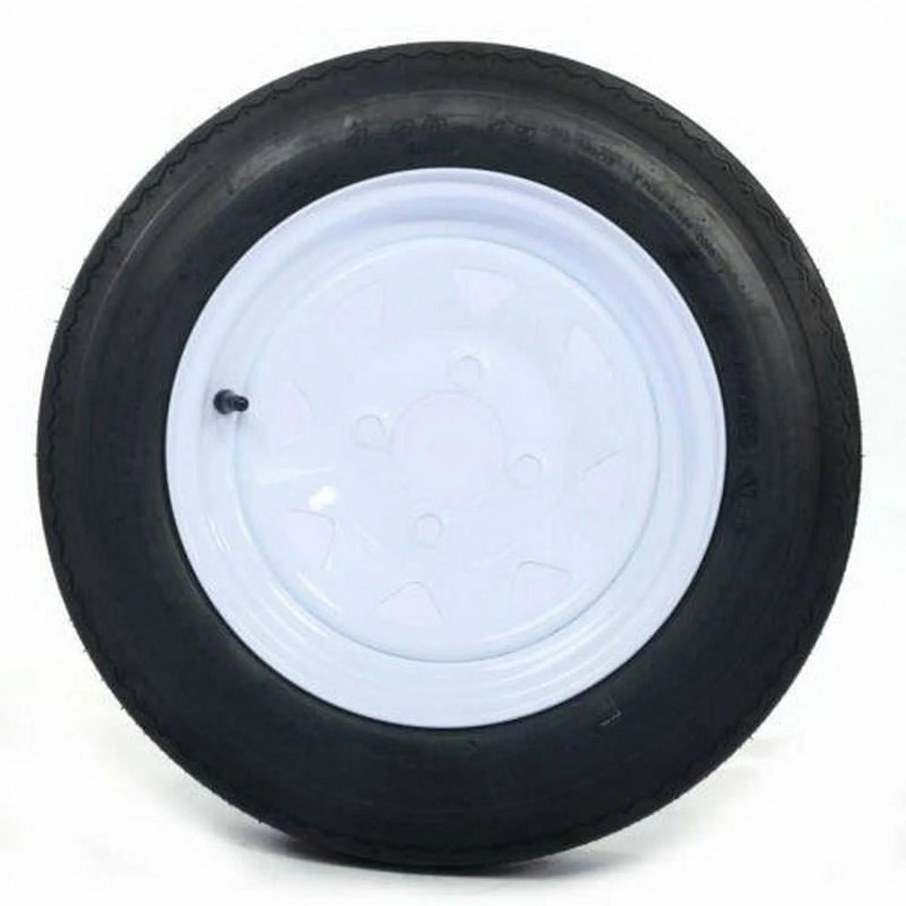 Ktaxon 1 Pair of Trailer Tires & Rims 4.80-12 480-12 4.80 X 12 4 Lug Wheel White Spoke 780LBS
