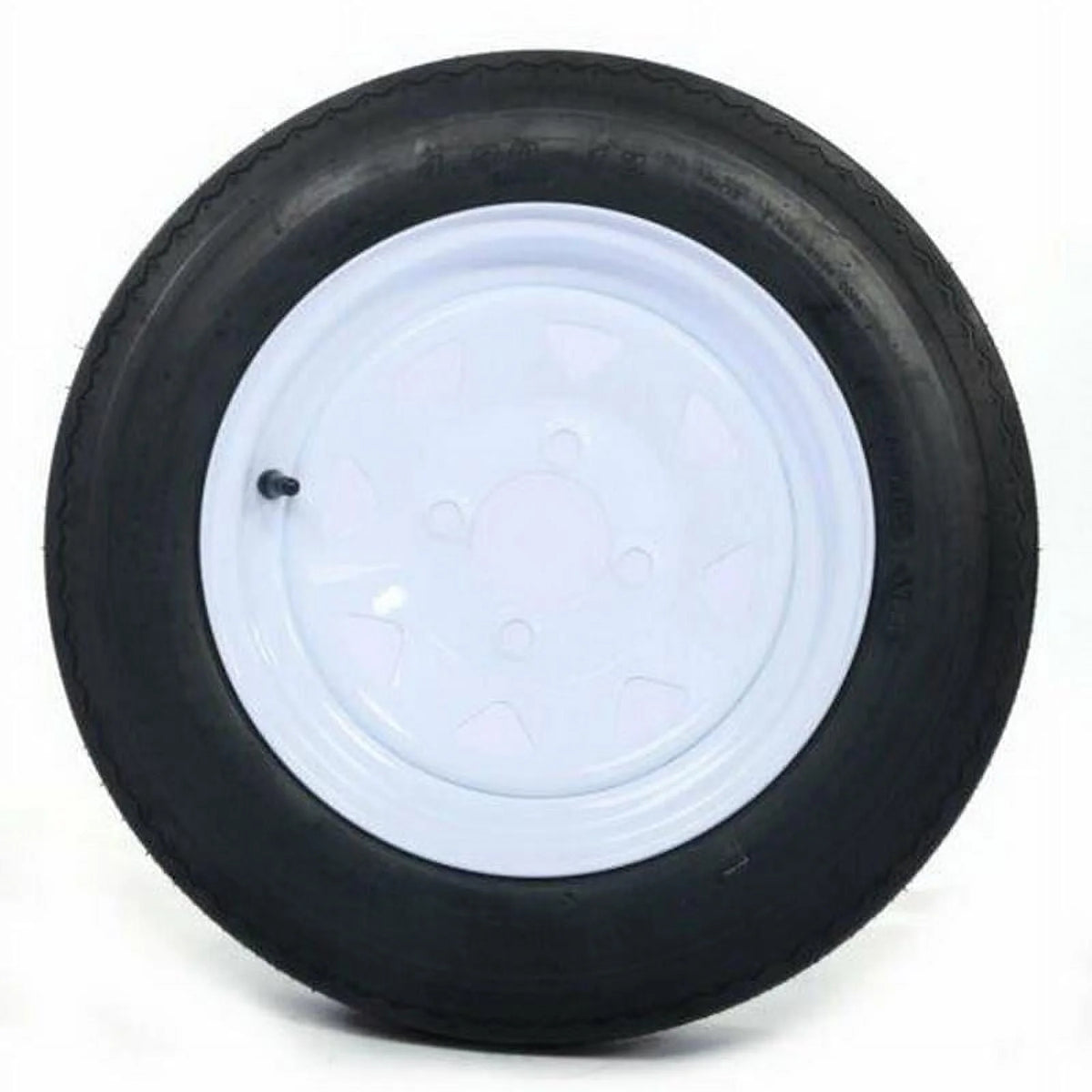Ktaxon 1 Pair of Trailer Tires & Rims 4.80-12 480-12 4.80 X 12 4 Lug Wheel White Spoke 780LBS