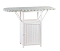 OakRidge Deluxe Ironing Board with Storage Cabinet, Perfect for Small Spaces with Extra Storage, Folding Station, Crafted with 100% Durable Wood, White Design �C Measures 36.5" H x 15.5" W x 23" L