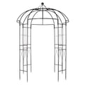 IVV Birdcage Shape Garden Arch, 8.9'Hx6.8'Dia, Pergola Plant Climbing Trellis Arbor Heavy Duty Metal Gazebo Garden Arch for Outdoor Arbor Climbing Plants Backyard Patio Wedding Ceremony, Black