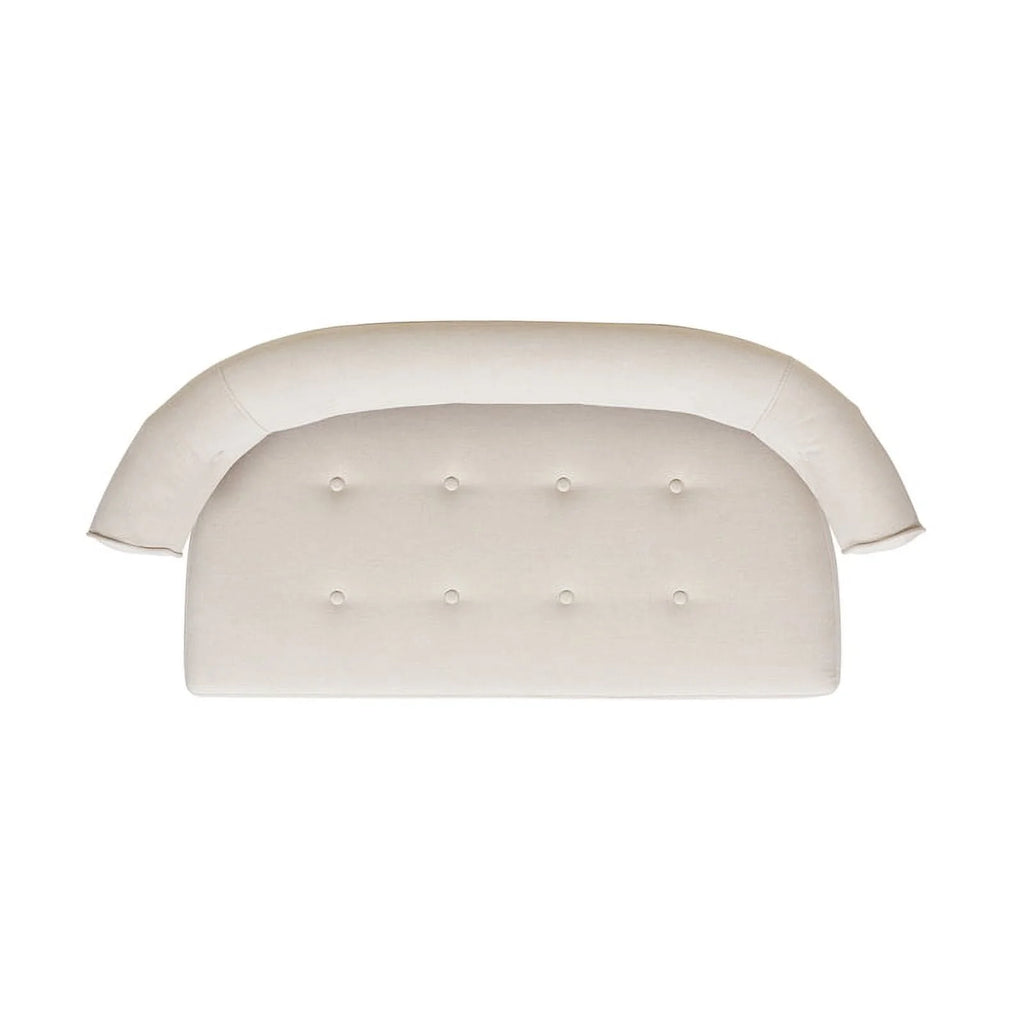 Jennifer Taylor Home Jared Roll Arm Tufted Polyester Fabric Bench, Sky Neutral Beige