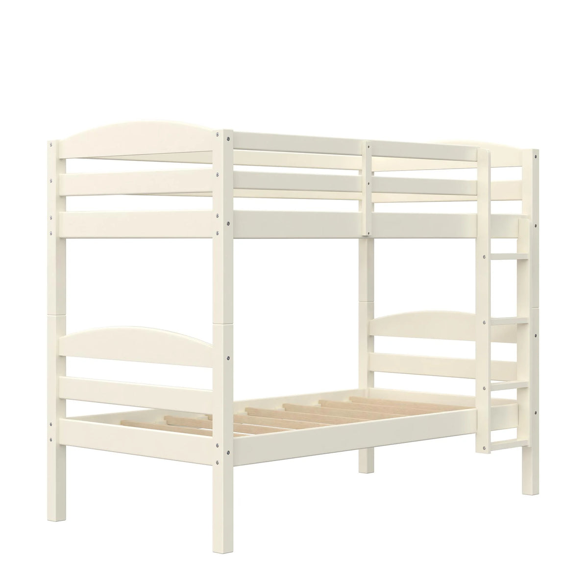 Better Homes & Gardens Leighton Solid Wood Twin-over-Twin Convertible Bunk Bed, Vanilla
