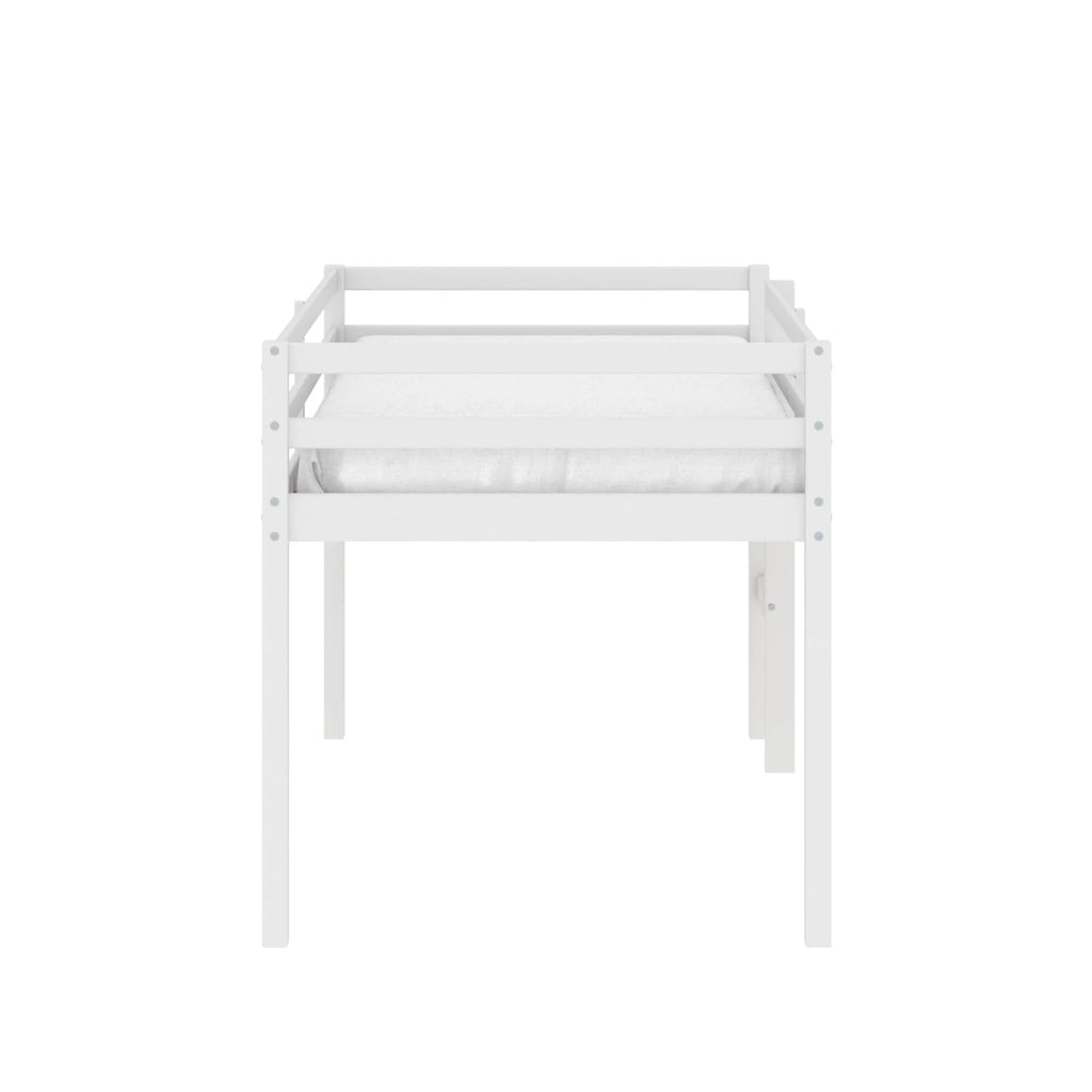 Hillsdale Campbell Wood Twin Junior Loft Bunk Bed, White