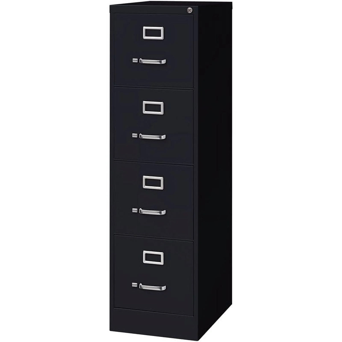 Scranton 4 Drawer 22" Deep Letter File Cabinet in Black, Fully Assembled