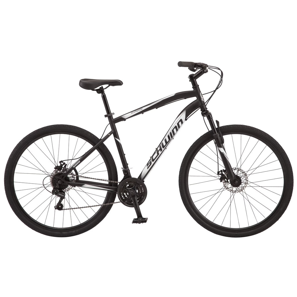 Schwinn 700c Glenwood Hybrid Bike, Adults +14 Years, Black, 21 Speeds
