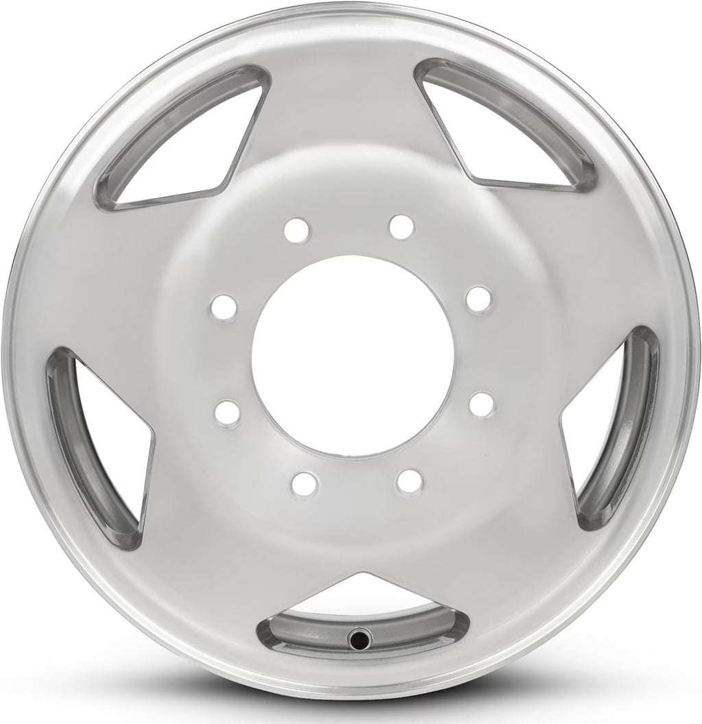 For 1999-2004 Ford F350 16 Inch Machined with Clear Coat Silver Rim - OE Direct Replacement - Road Ready Car Wheel