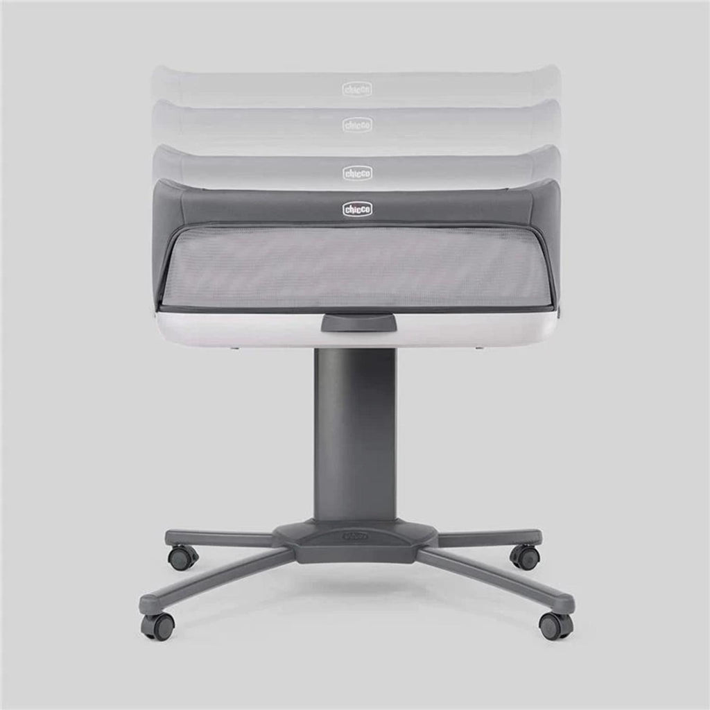 Chicco Close to You SE Portable Bedside Bassinet. Height Adjustable. Mesh Sides - Charcoal (Grey). New