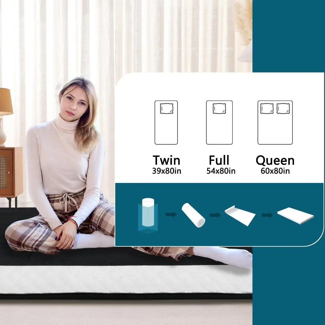 Docred Japanese Floor Mattress for Adults, kids-4" Thick Sherpa Fleece Futon Mattress for Floor, Extra Thick Folding Sleeping Pad Breathable Floor Bed Tatami Matolor