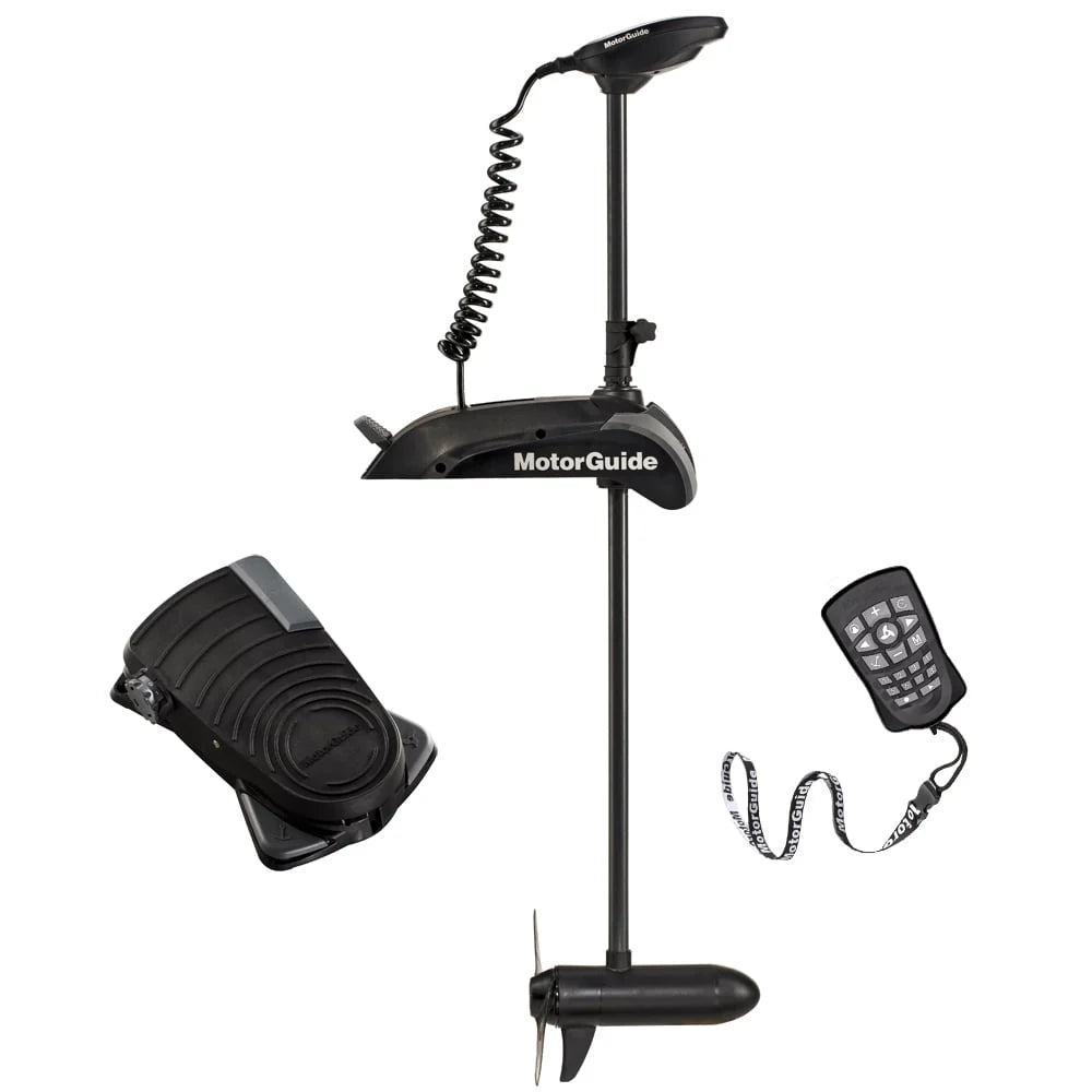 Motorguide Xi5 Wireless Electric Steer Bow Mount Freshwater Variable Speed Trolling Motor with Foot Pedal, Built In Sonar Transducer & Pinpoint GPS