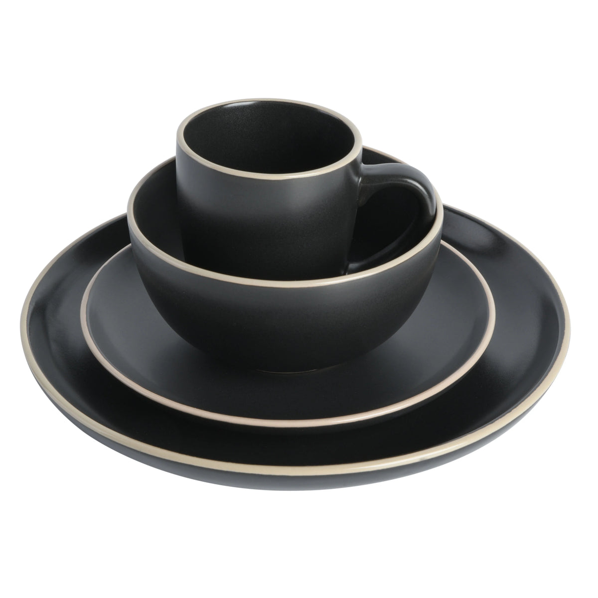 Gibson Home Rockaway 32 Piece Dinnerware Set - Gray