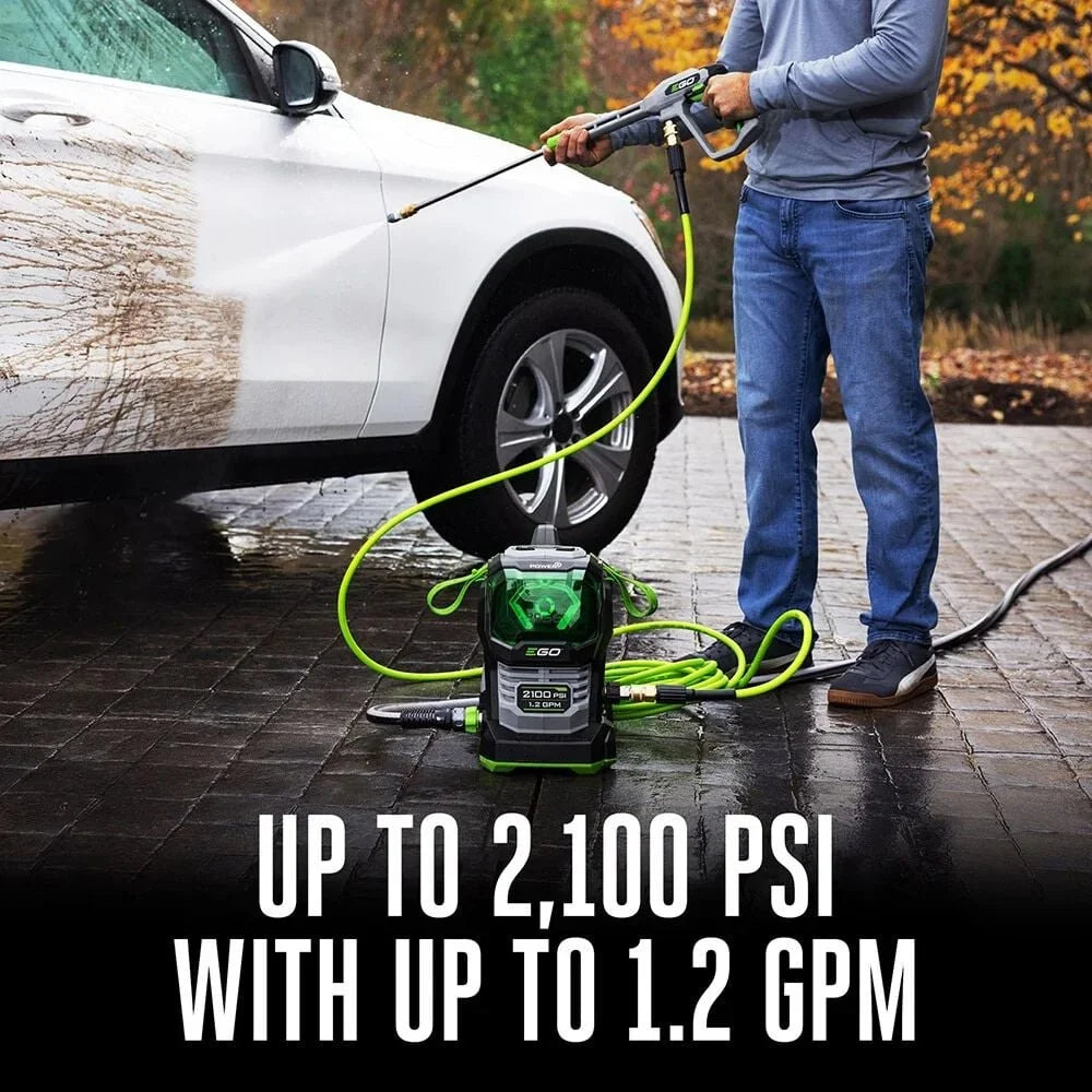 Ego Power+ 2100 Psi 1.2 Gpm Battery Powered Cold Water Pressure Washer With 4 Spray Nozzles Bare Tool