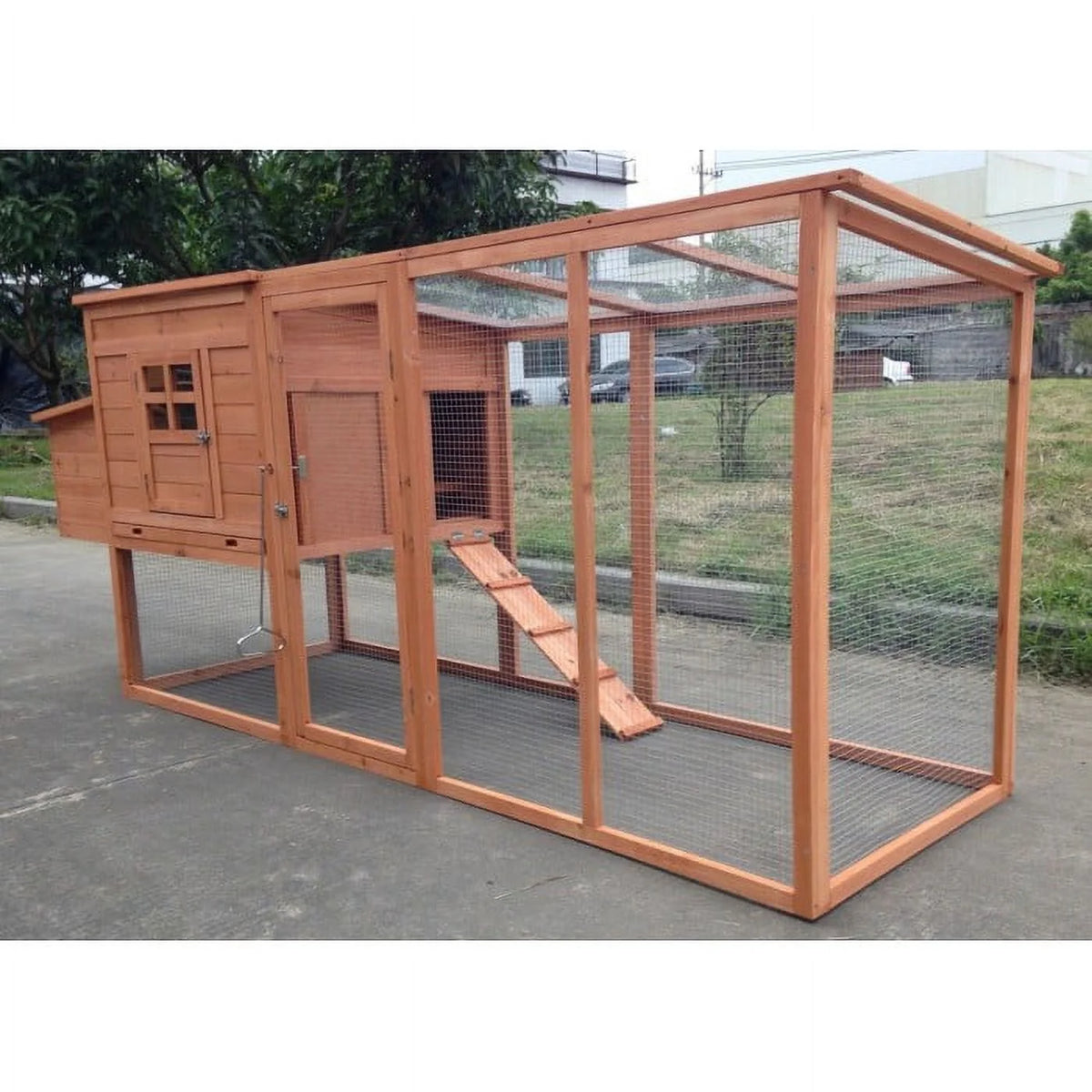 Chicken Coop Large 95" Deluxe Solid wood Hen Chicken Cage House Coop Huge with Run nesting box